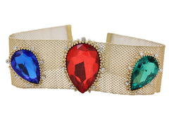 Oversized Jeweled Beads Mesh Choker Necklace