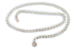 Classy Metal Chain Belt with Coin Charm