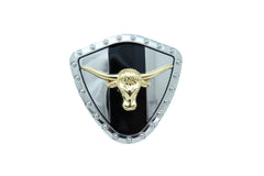 Shield Texas Longhorn Metal Belt Buckle
