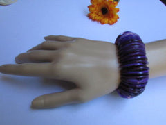 Purple Blue / Multi Colors Wide Bracelet Rings Stone Rainbow Beads Trendy Hawaiin Style New Women Fashion Jewelry Accessories - alwaystyle4you - 3