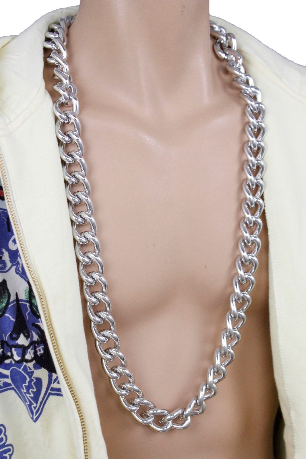 Chunky Chain Choker Necklace Men and Women Big Chain -   Stainless  steel chain necklace, Chain choker necklace, Chain choker