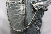 Silver Metal Wallet Chains Thick Link KeyChain Jeans Classic Biker Motorcycle Cowboy Basic Accessory New Men - alwaystyle4you - 3