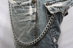 Silver Metal Wallet Chains Thick Link KeyChain Jeans Classic Biker Motorcycle Cowboy Basic Accessory New Men - alwaystyle4you - 3