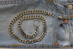 Silver Metal Wallet Key Chain Classic Chunky Extra Long Biker Rocker Punk Trucker Jeans New Men Style - alwaystyle4you - 4