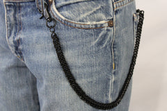 Black Classic Chunky Metal Thick Wallet Chain KeyChain Punk Roker Motorcycle Biker Jeans New Men Women Style - alwaystyle4you - 4
