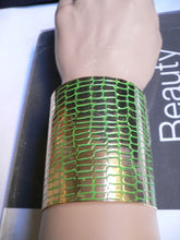 Gold Metal Sexy Dressy Unique Chic Wide Cuff Bracelet Green Flexible New Women Fashion Jewelry Accessories - alwaystyle4you - 7