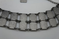 Antique Gold / Silver / Rusty Silver Metal Chains Boot Bracelet Sqaure Anklet Bling Shoe Charm New Women Western Fashion - alwaystyle4you - 43