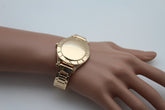 Gold Metal Cuff Bracelet Elastic Wrist Fake Watch Band New Women Fashion Jewelry Accessories - alwaystyle4you - 9