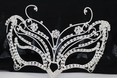 Silver Metal Large Butterfly Big Wings Tie Ribbon Halloween Costume Carnival Accessories