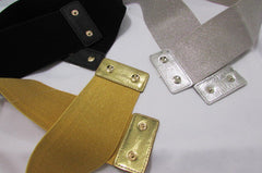 Gold Black / Gold / Silver Full Metal Gold Plate Wide Waist Chic Belt Fashion New Women Accessories Regular & Plul Size - alwaystyle4you - 3