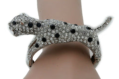 Rhinestone Jaguar Cuff Bracelet
