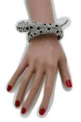Rhinestone Jaguar Cuff Bracelet