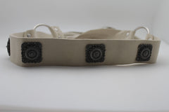 Silver Ethnic Charms Hip High Waist Tie Belt Genuine Suede Leather New Women Fashion Accessories M L - alwaystyle4you - 4