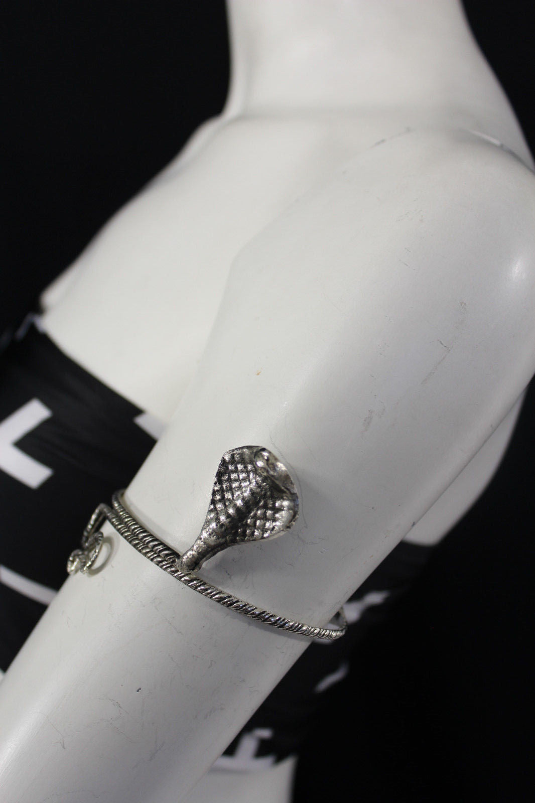 Women Upper Arm Cuff Bracelet Silver Snake Metal Fashion Jewelry Chain Cobra - alwaystyle4you - 1