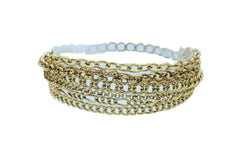 Vintage Gold Metal Chain Boot Bracelet Western Shoe Charm