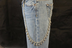 24" Mini Skull Dangle Charm Wallet Chain