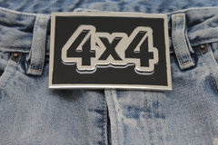 NEW Silver Black Large Square Big Sing 4X4 Western Hip Hop Belt Buckle Men