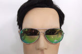 Silver Frame Green Blue Unique Sunglasses Retro Aviator Summer Men Accessories