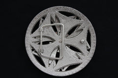 NEW Silver Metal Spinning Round Shape American Flag USA Belt Buckle Men