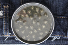 NEW Silver Metal Round Belt Buckle Skeleton Skulls Gothic Green / Brown Men Halloween Punk Accessories