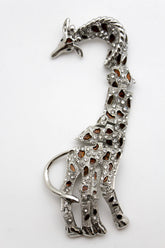 Rhinestone Giraffe Brooch