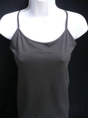 New Women Charcoal Basic Tank Top Sexy Camisole Spaghetti Straps Plus Size Medium Large - alwaystyle4you - 2