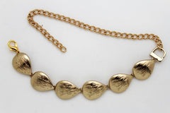 Rain Tear Drop Shaped Gold Metal Boot Chain