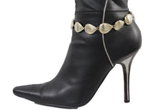 Rain Tear Drop Shaped Gold Metal Boot Chain