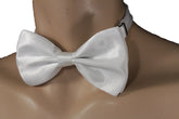 White Fabric Neck Bow Tie Tuxedo Costume Men Women Teens And Kids