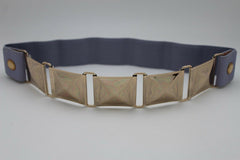 Large Pyramid Studded Elastic Waistband Belt Size S M