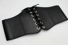 Women Elastic Waistband Wide High Waist Dressy Chic Fashion Corset Belt Size S M
