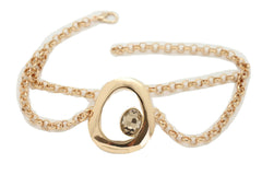 Gold Metal Chain Boot Bracelet Shoe Art Deco Charm