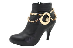 Gold Metal Chain Boot Bracelet Shoe Art Deco Charm