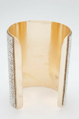 Women Gold Metal Cuff Bling Bracelet Silver Shinny Flirty Party