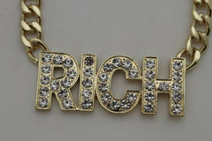 Women Gold Metal Fashion Necklace Chunky Chain Link Jewelry RICH Bling Hip Hop