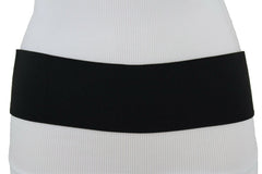 Women Hip High Waist Sexy Fashion Black Color Belt Big Round Buckle Size M L XL