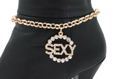 Shiny Gold Metal Chain Boot Bracelet Anklet Shoe SEXY Charm Bling Fashion