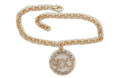 Shiny Gold Metal Chain Boot Bracelet Anklet Shoe SEXY Charm Bling Fashion