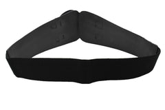 Black Faux Leather Stretch Back Hip High Waist Band Belt Double Buckles New Women Fashion Accessories Size S M L - alwaystyle4you - 4