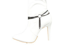 Black Metal Boot Chain Bracelet Luck Spades Vegas Anklet Shoe Band Accessories