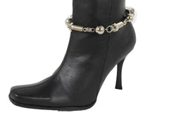 Silver Metal Chains Boot Bracelet Screws Tools Charm Style