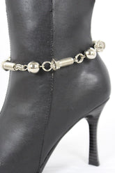 Silver Metal Chains Boot Bracelet Screws Tools Charm Style