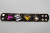 Brown Black Leather Bracelet Colorful Rhinestones Bead New Women Fashion Jewelry Accessories - alwaystyle4you - 9