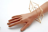 Gold Metal Cuff Bracelet Large Geometric Shape Pearl Beads New Women Fashion Jewelry Accessories - alwaystyle4you - 7