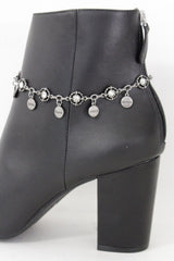 Silver Dark Silver Brown Copper Metal Charm Believe Hope Peace Smile Boot