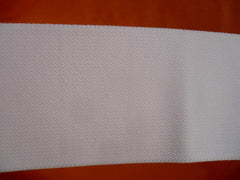 White Belt Hip Elastic Waistband Waist Stretch Fabric Square Buckle