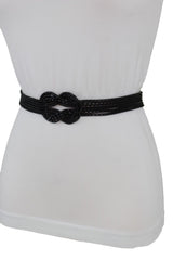 Mesh Braided Metal Hip High Waist Belt Plus Size XS-XL