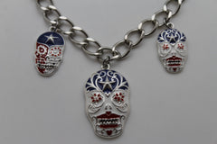 Silver Metal Chain Boot Bracelet Shoe Clover Flower Charm Bling Luck Anklet