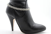Silver Metal Boot Chains Thin Bracelet Motorcycle Bling Anklet Charm Biker Shoe