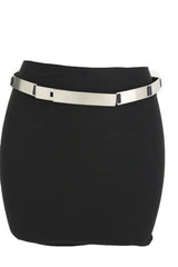 Silver Metal Multi Plates Hip Waist Narrow Skinny Belt Long Buckle New Women Fashion Accessories S M - alwaystyle4you - 2